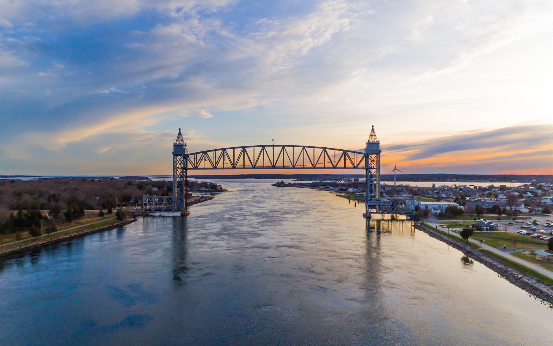 A picturesque view of the Cape Cod canal: A welcoming site for renters vacationing on Cape Cod this summer