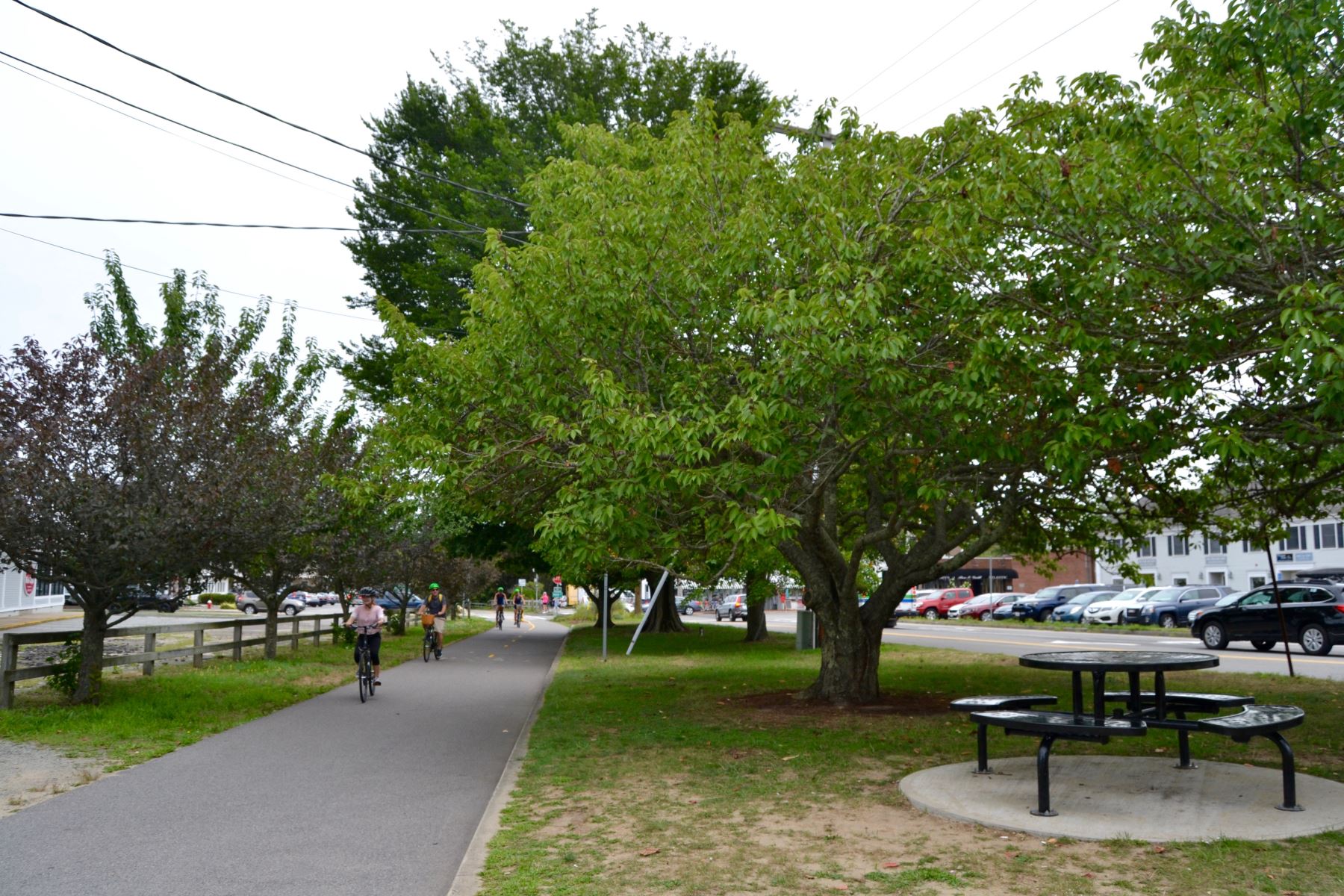 Biking the Cape Cod Rail Trail through Orleans is a great way to spend a day during your Cape Cod vacation at a Nauset Rental property. 