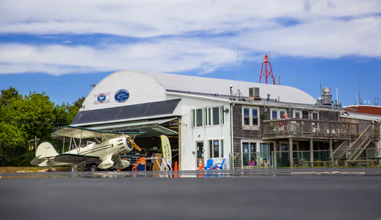 Hangar B Eatery is an intimate (and popular!) breakfast and lunch spot with a unique view. 