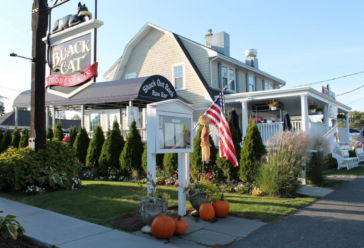 The Black Cat in Hyannis is popular their waterfront dining, offering classic seafood options and a raw bar near other popular attractions